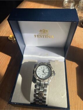 Men’s Festina Silver Stainless Steel Watch - Silver Dial